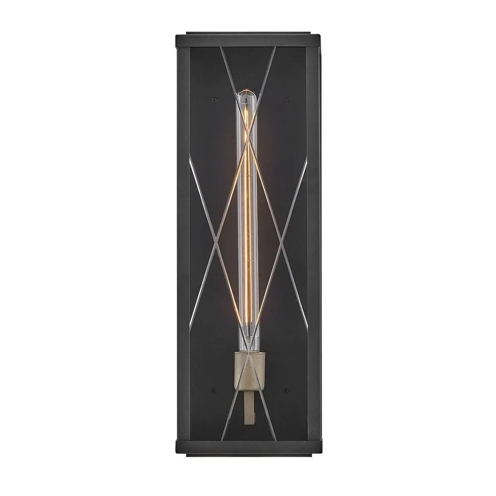 Netlighting Monte Large Flush Wall Lantern Black IP44 6