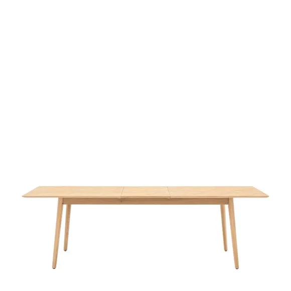Manila 6-8 Seater Rectangular Extendable Dining Table, Solid Oak 5