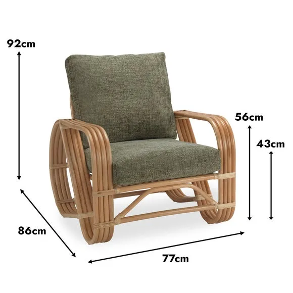 Desser Pretzel Rattan Armchair 4