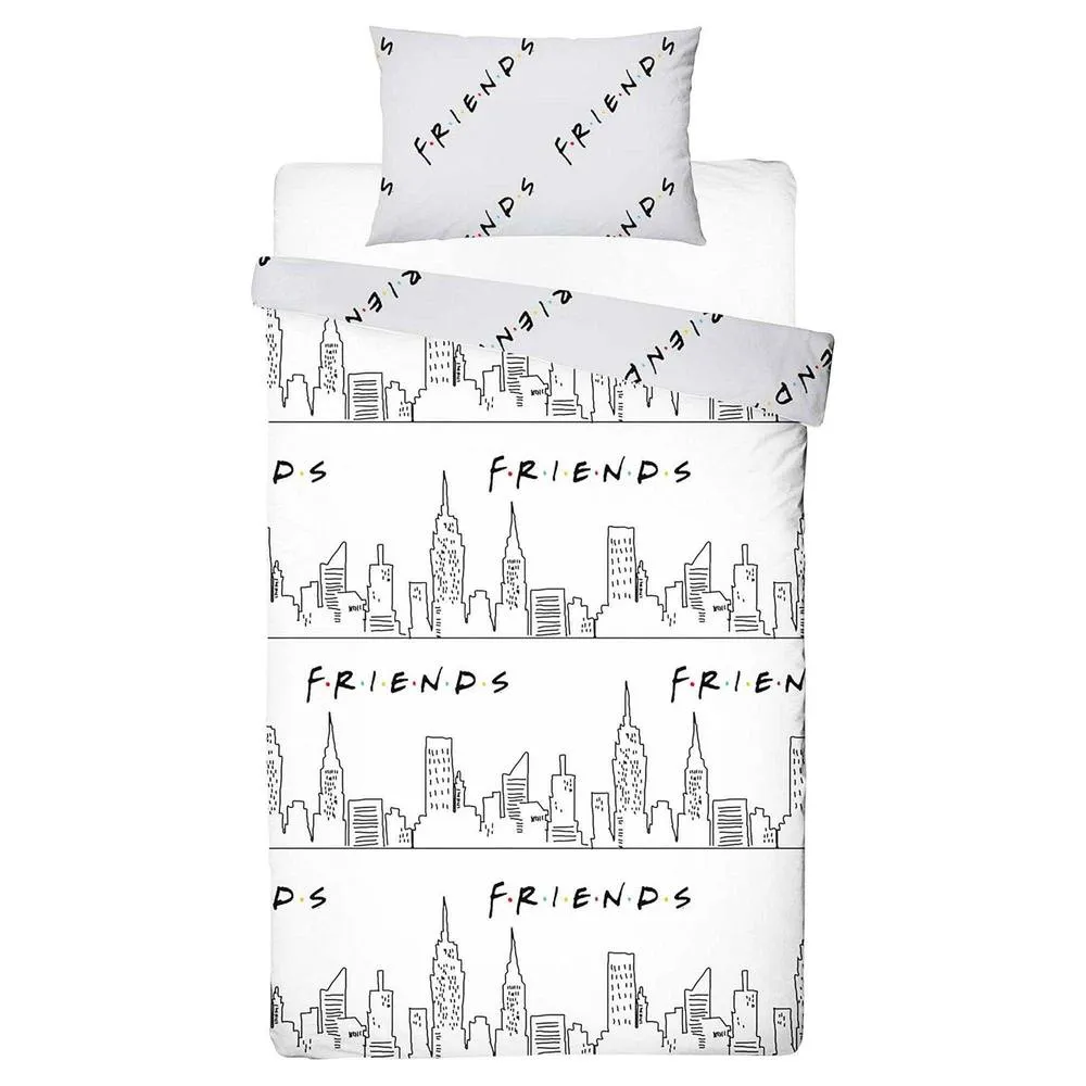 Friends NYC Reversible Duvet Set in White