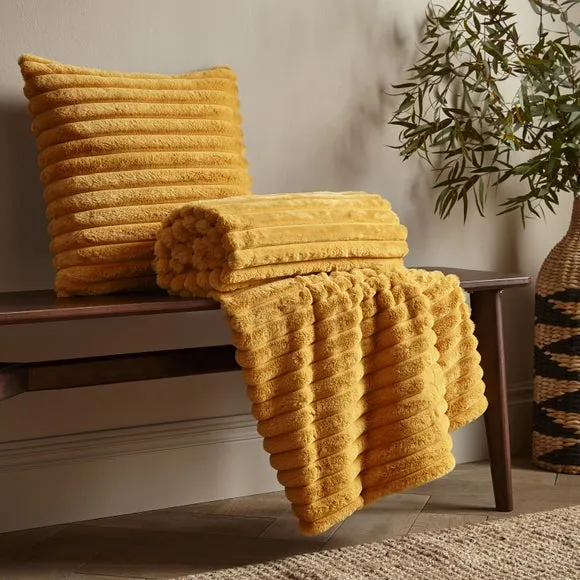 Catherine Lansfield Cosy Ribbed Square Cushion 4