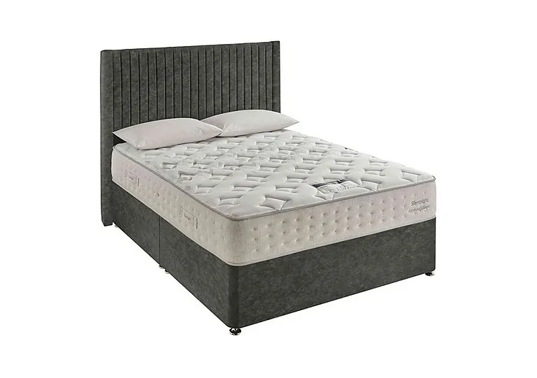 Revitalise Restore 1600 Divan Set - Super King - Fine Cord Velvet Hunter