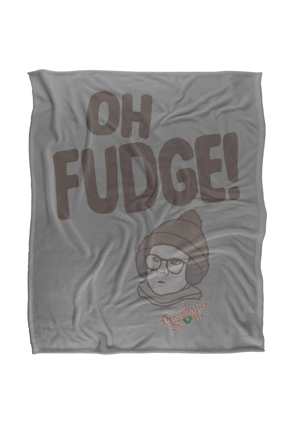 Warner Brothers A Christmas Story 'Oh Fudge ' Silky Touch Super Soft Throw Blanket in White