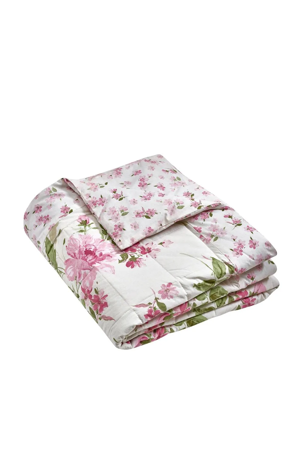 Catherine Lansfield 'Avebury Floral' Reversible Quilted Bedspread in Cream 4