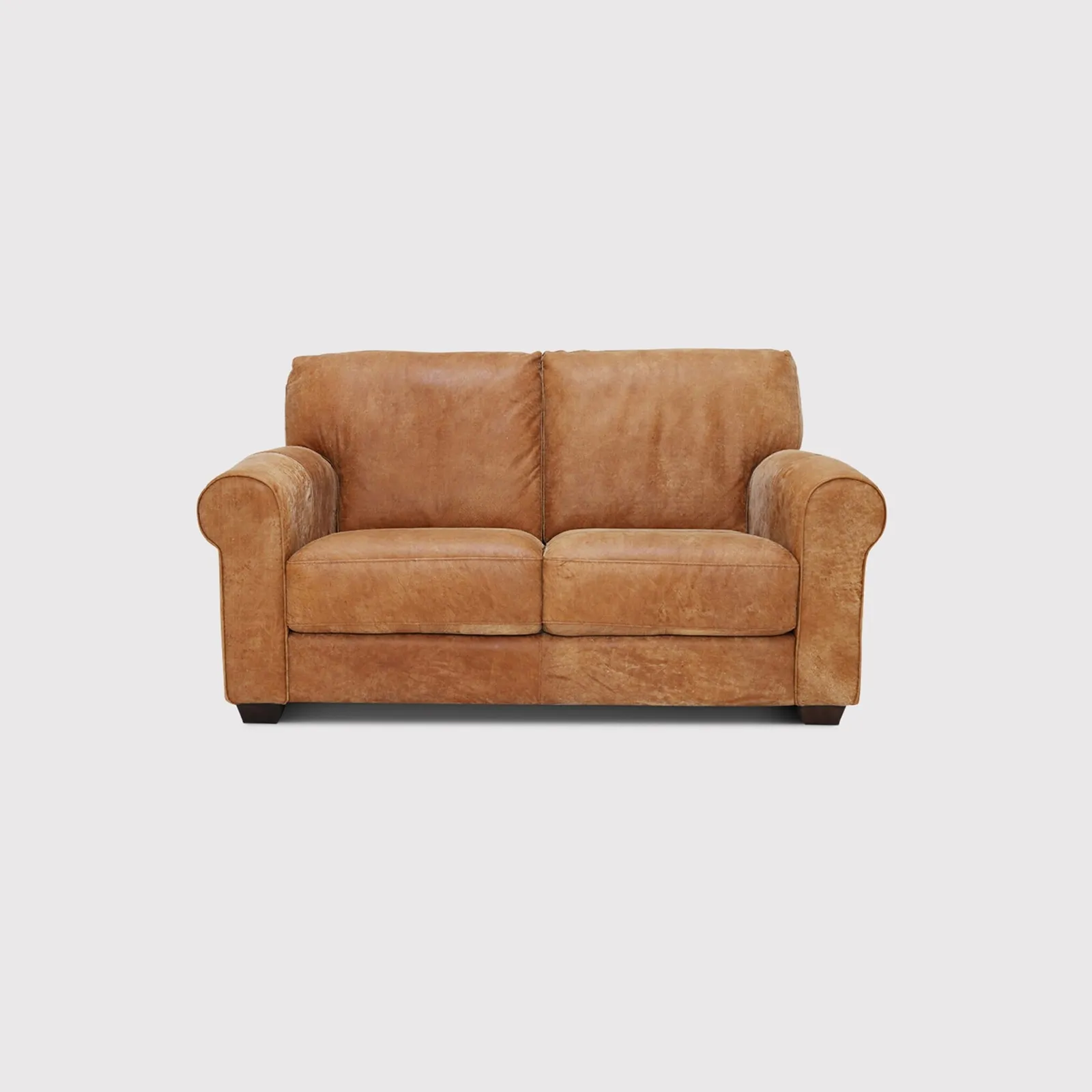 Houston Love Seat Sofa, Brown Leather | Barker & Stonehouse