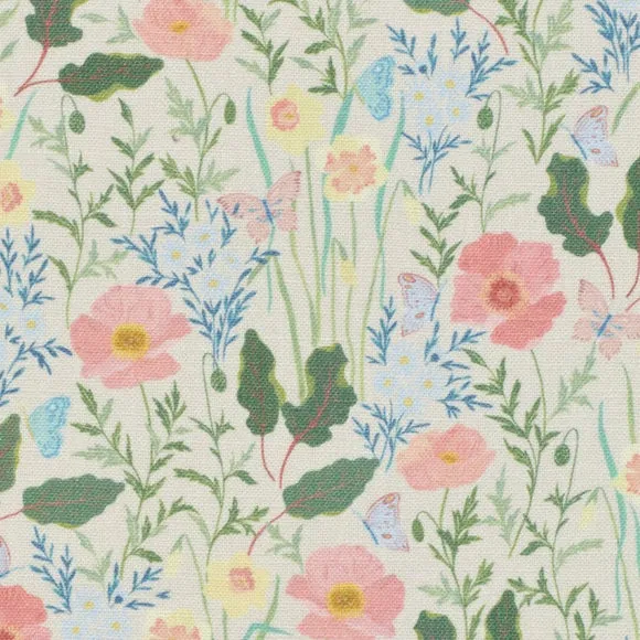 Round Spring Floral Print Storage Footstool 6