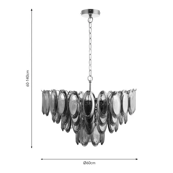 Dusk 9 Light Adjustable Chandelier 6