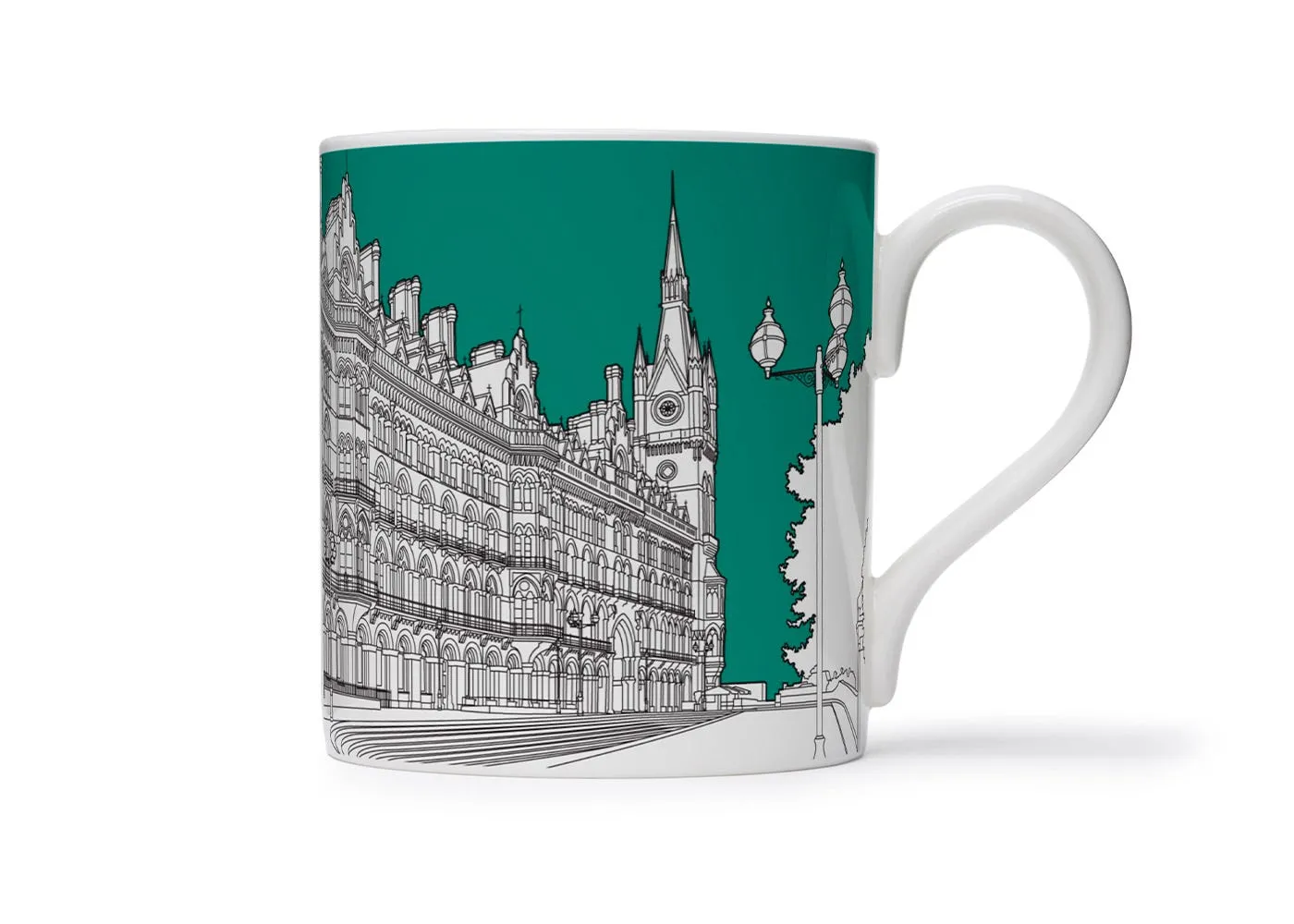 People Will Always Need Plates Architectural Mug St Pancras Turqoise