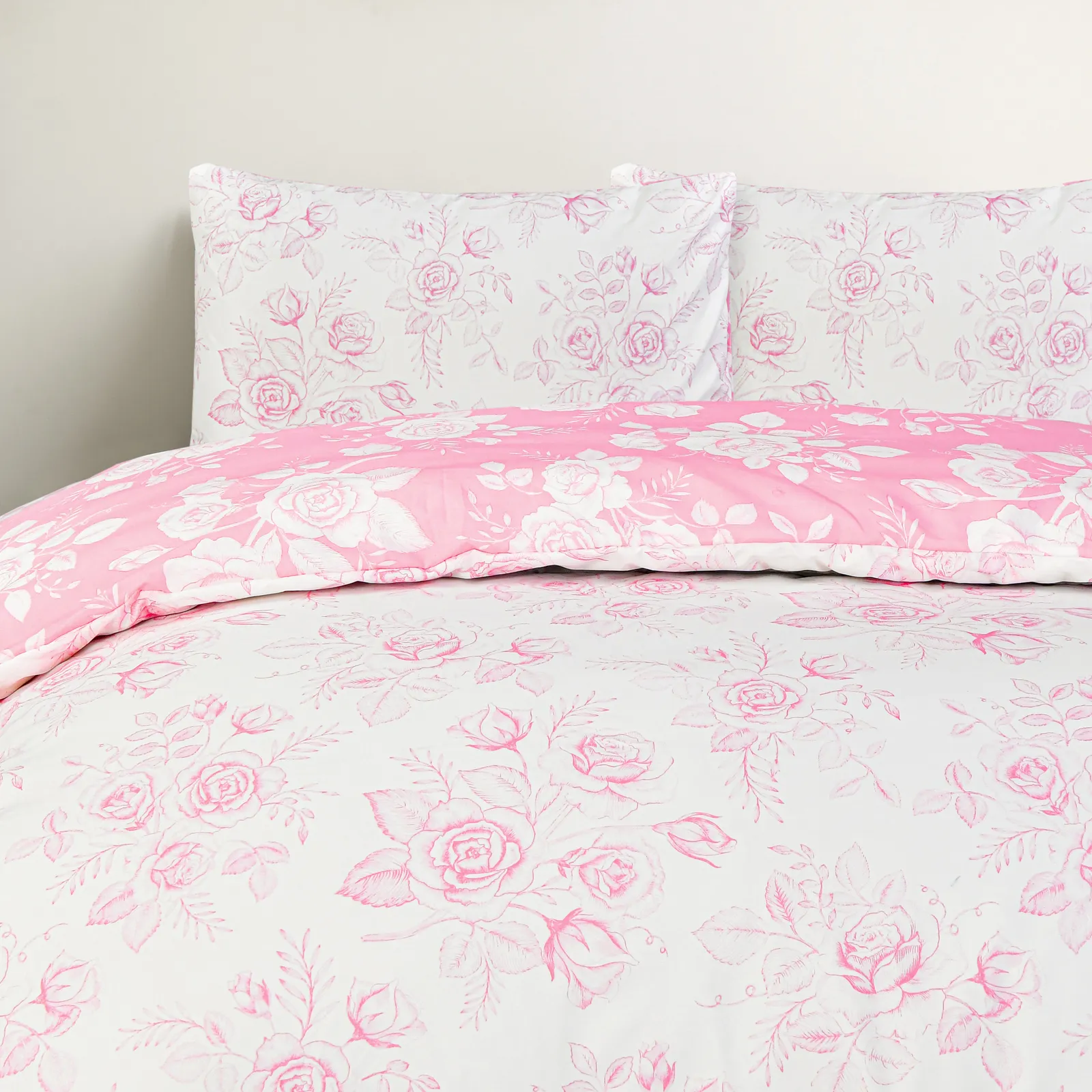 Smart LivingKing Floral Toile Duvet Set, Pink 5