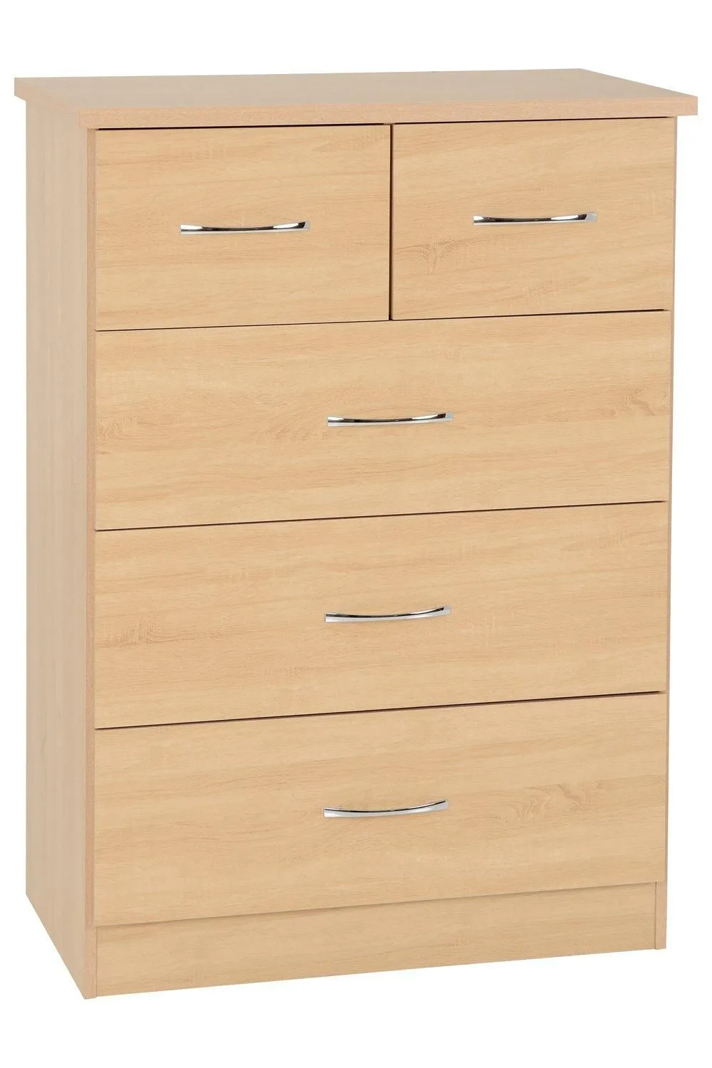 Seconique Nevada 3+2 Drawer Chest in Light Oak 1