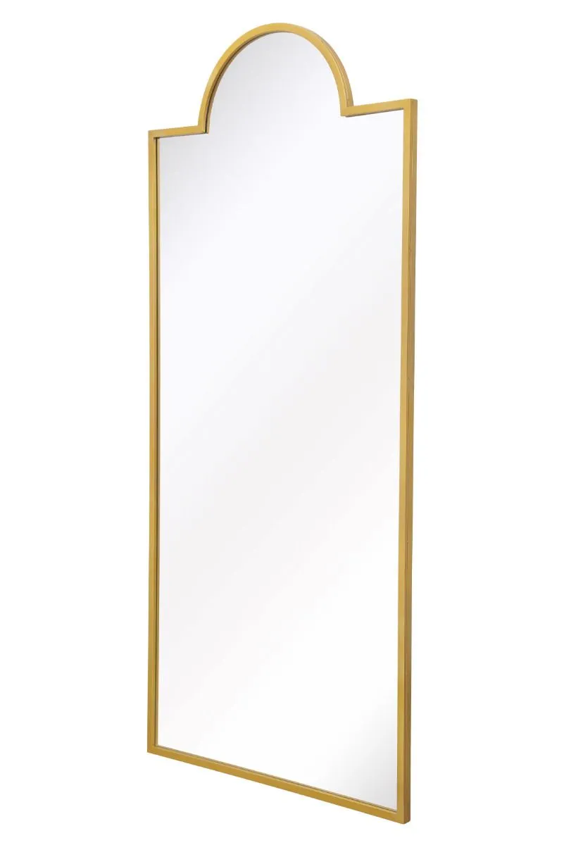 MirrorOutlet Gold Contemporary Wall & Leaner Garden Mirror 75"x 33" 190x85cm 4