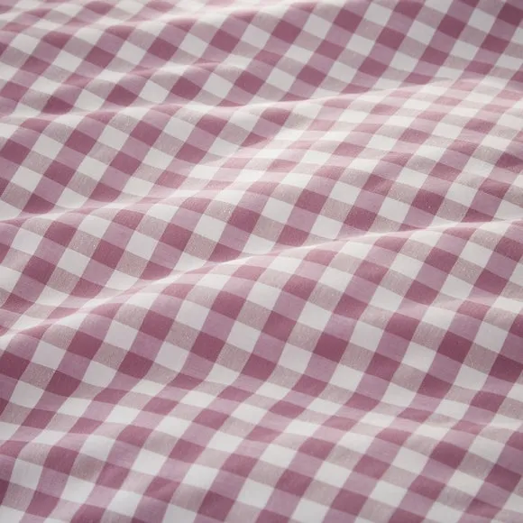 Portloe Gingham Woven 100% Cotton Fitted Sheet 3