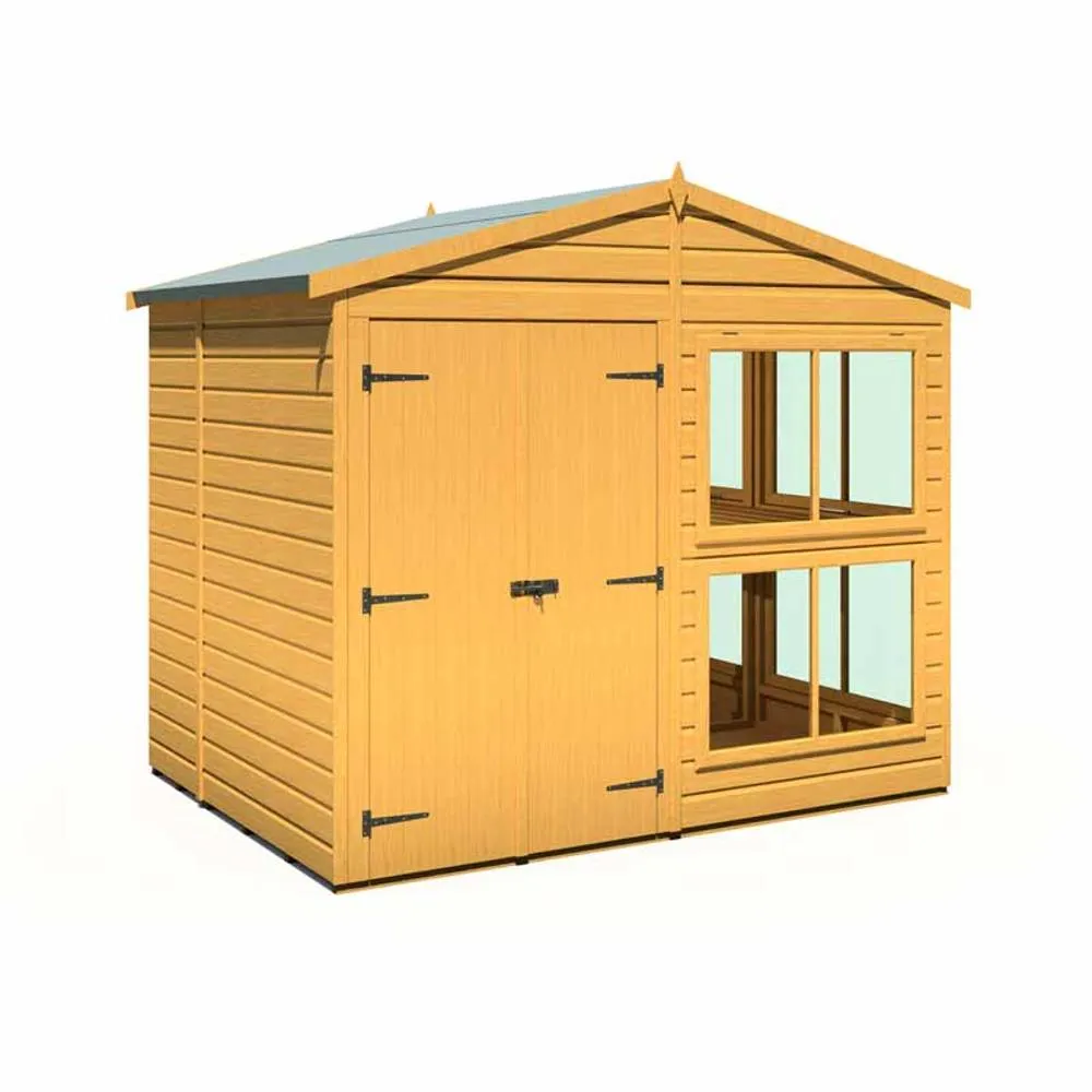 Shires Sun Hut 8 x 6 Feet Potting Shed - L179 x W244.8 x H222.5 cm in Brown 2