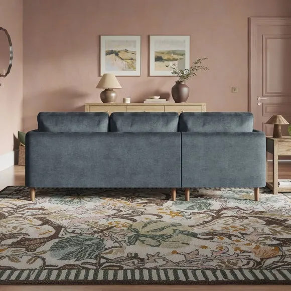 Max Soft Tonal Chenille Corner Chaise Sofa 2