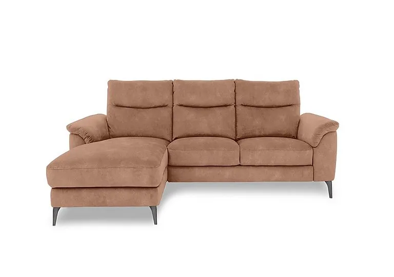 Morgan Fabric 3 Seater Sofa with Left Hand Facing Chaise End - Dexter Sand