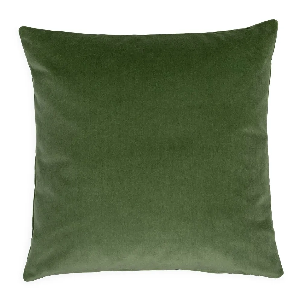 Heal's Velvet Cushions Sage Green 45 x 45cm 1