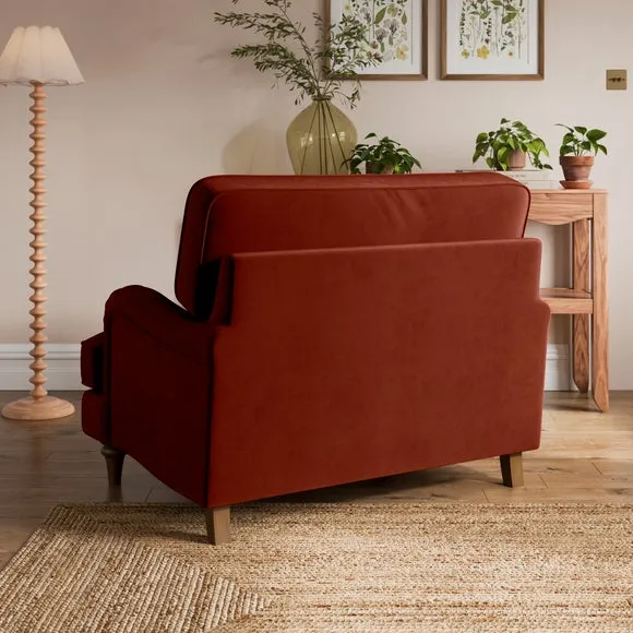 Beatrice II Velvet Snuggle Chair 2