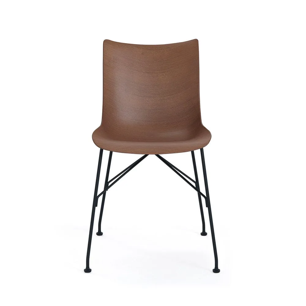 Kartell P/Wood SN Dining Chair Basic Veneer Black Legs 2