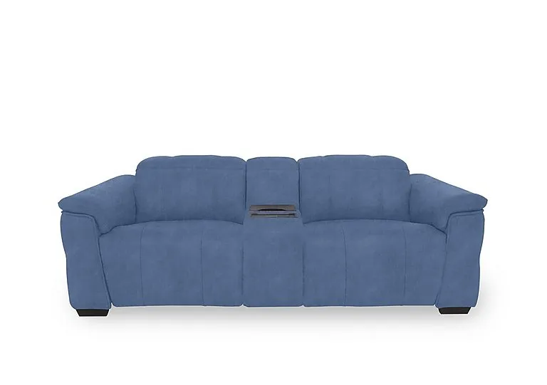 Inca Fabric 3 Seater Power Recliner Sofa with Power Headrests and Fridge Console - Dexter Wave