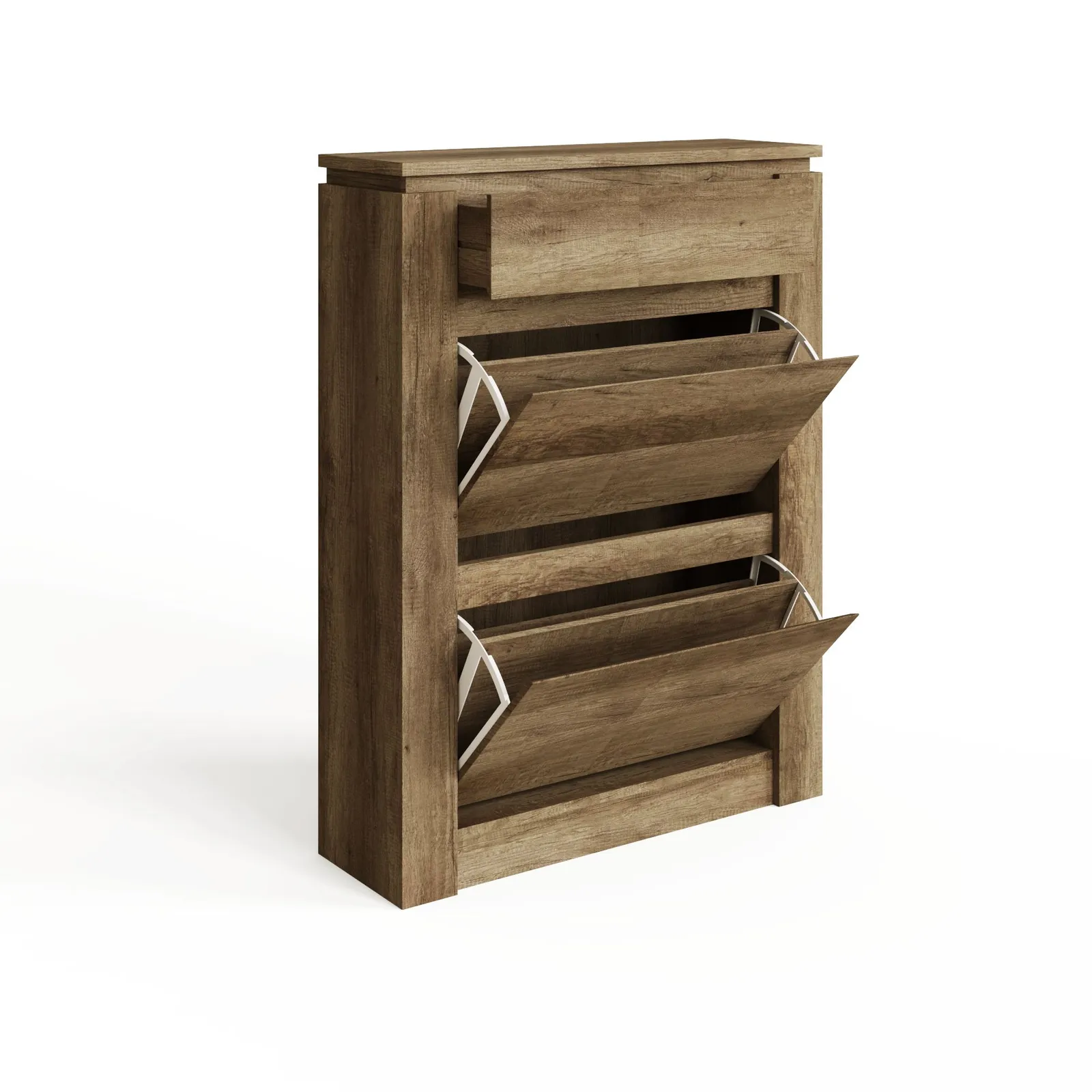 GFW Canyon Oak Shoe Cabinet in Light Oak 4
