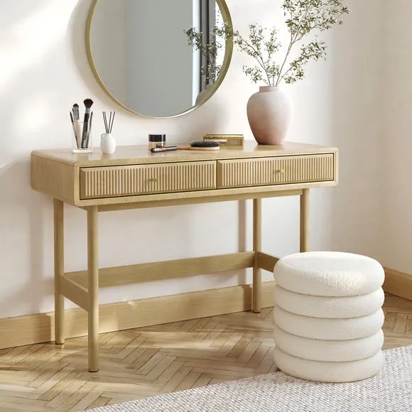 Daphne 2 Drawer Dressing Table, Oak Effect 6