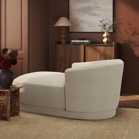 Carmen Chunky Chenille Chaise Longue 2
