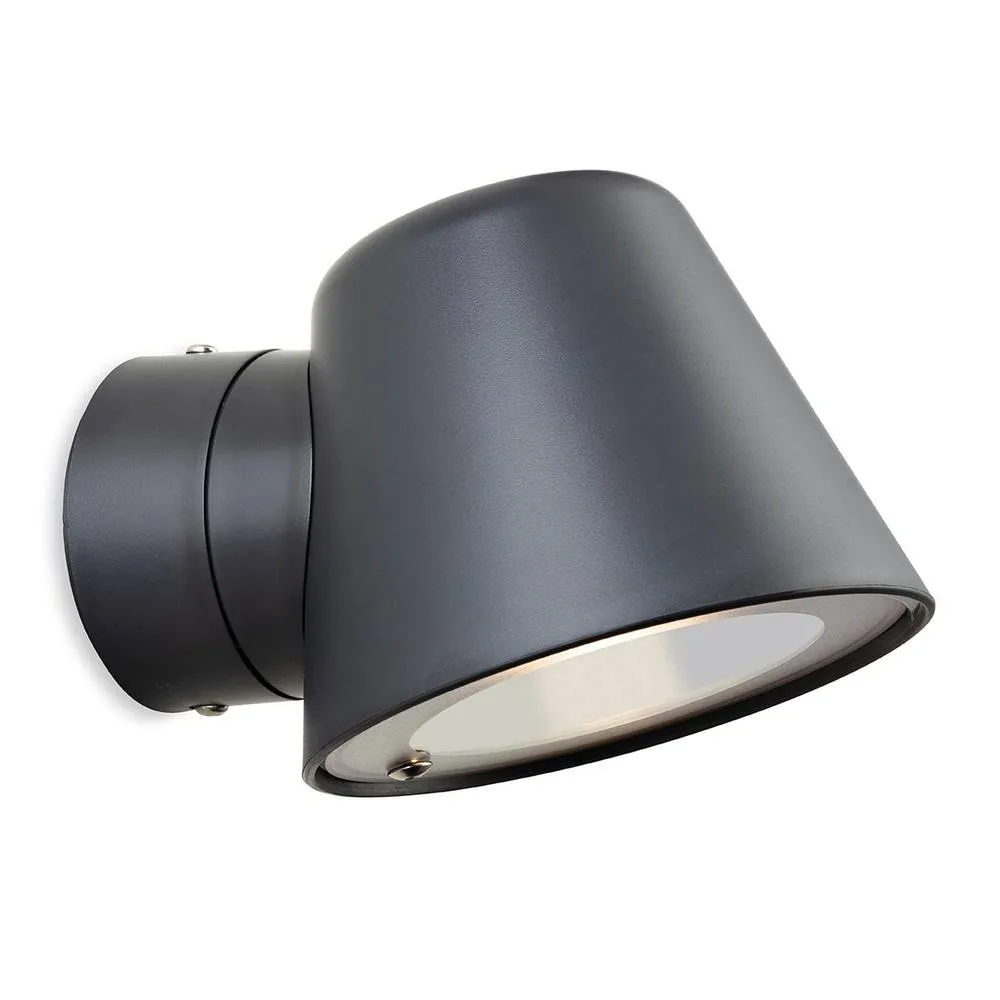 Netlighting Cliff Resin Wall Light Graphite IP44 in Grey