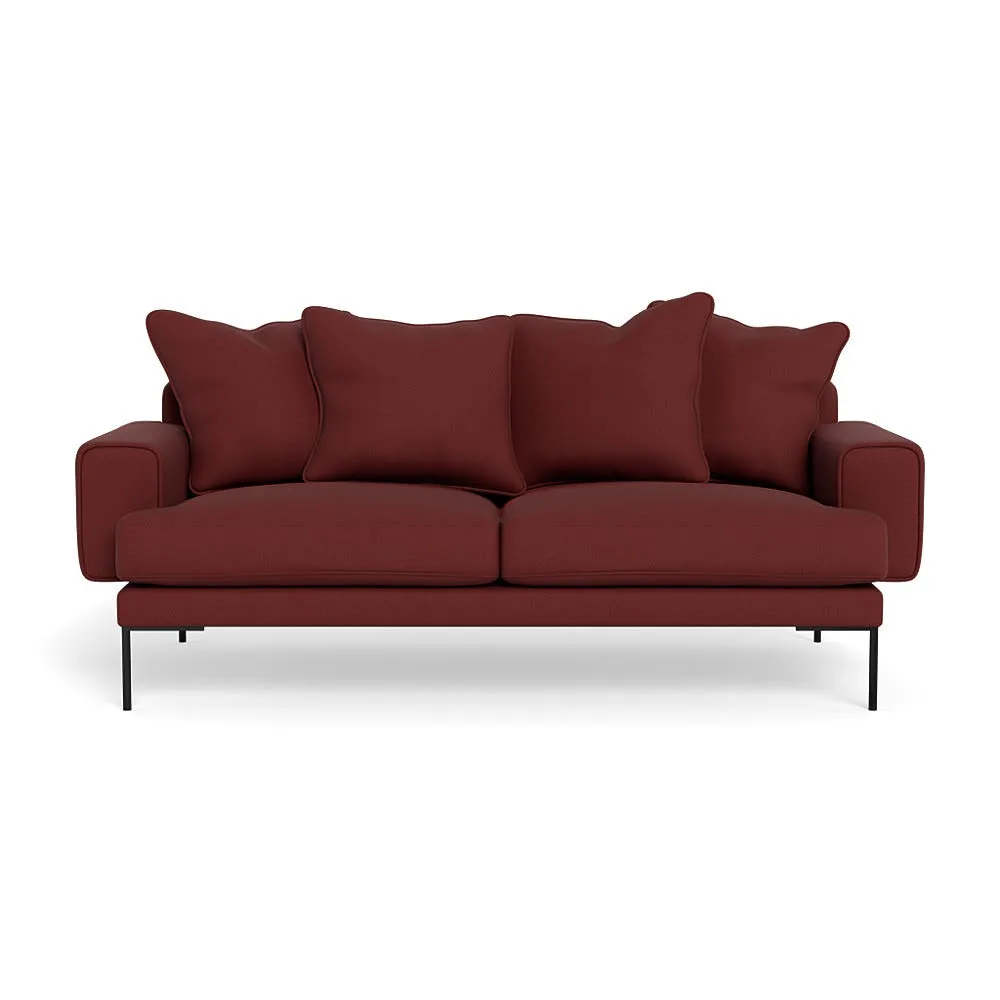 Heal's Torrington 3 Seater Sofa Capelo Linen-Cotton Etruscan Red Black Feet 1