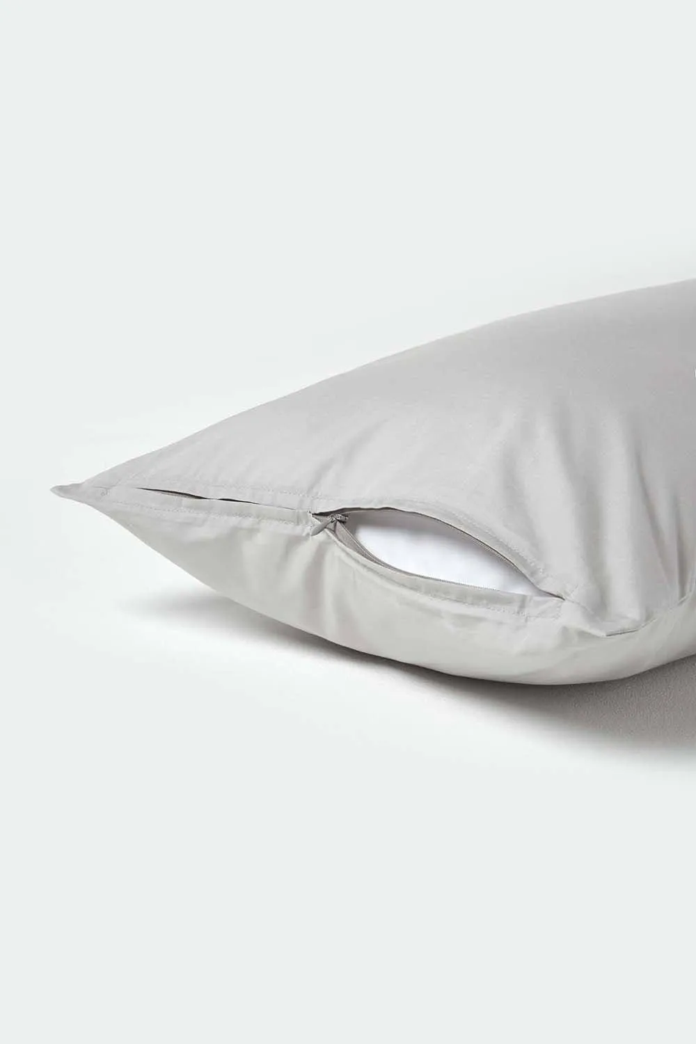 Homescapes Continental Egyptian Cotton Pillowcase 200 TC, 40 x 80 cm in Silver 3