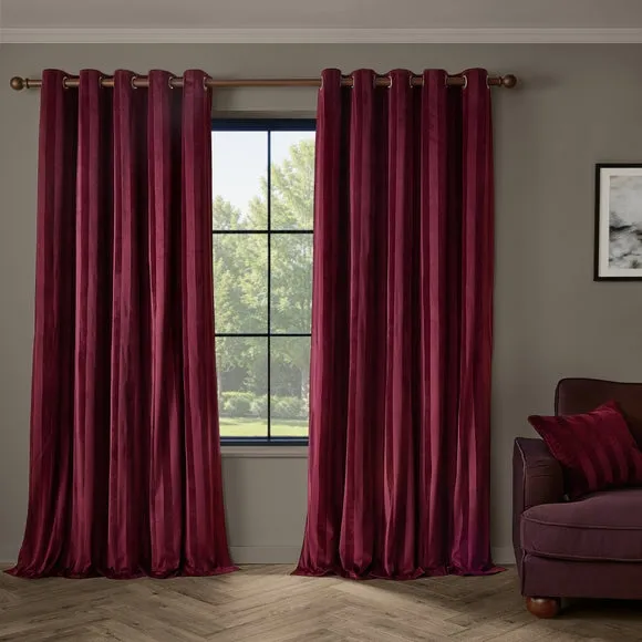 Paoletti Regency Stripe Eyelet Curtains 2