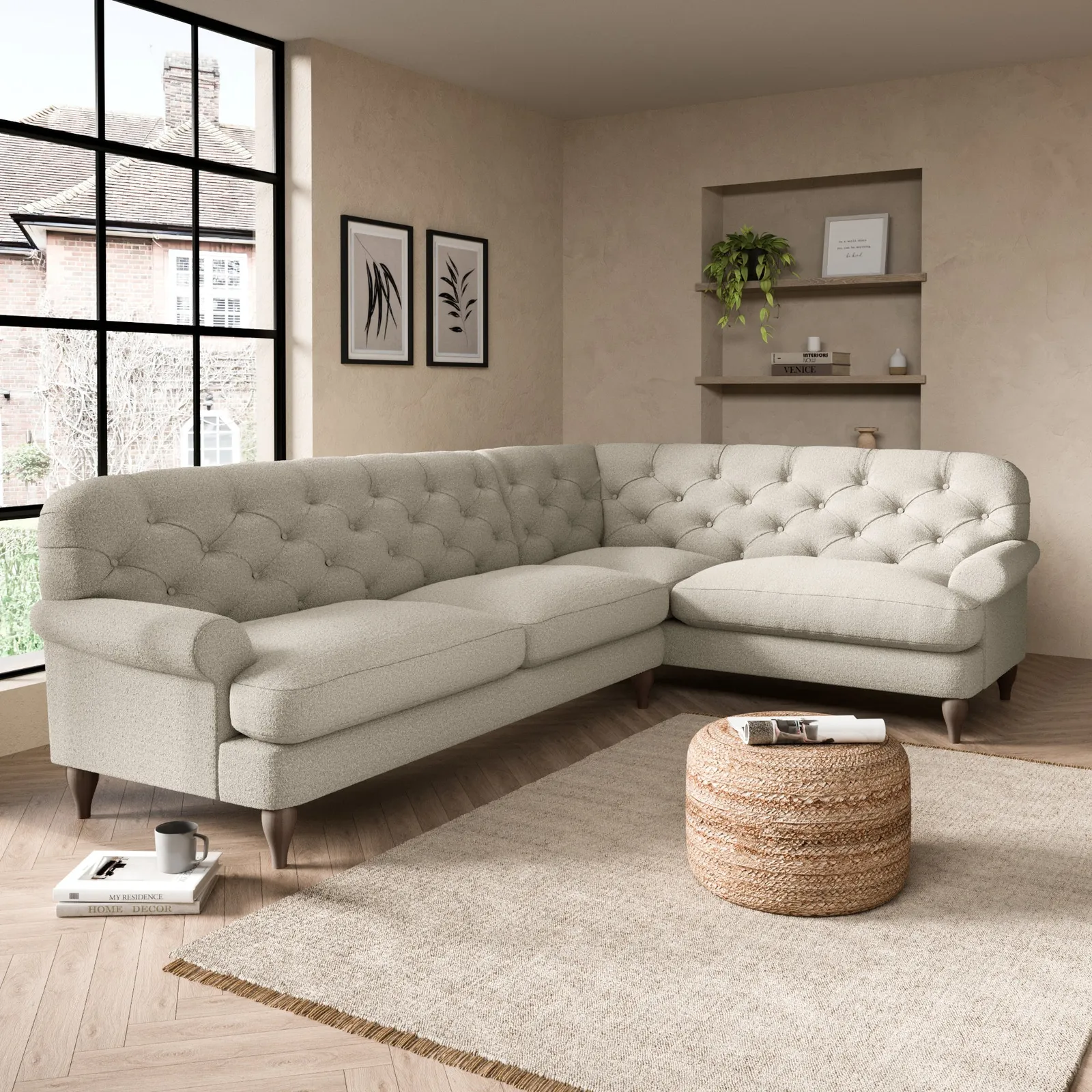 Canterbury Cosy Marl Right Hand Corner Sofa Cosy Marl Chateau Grey