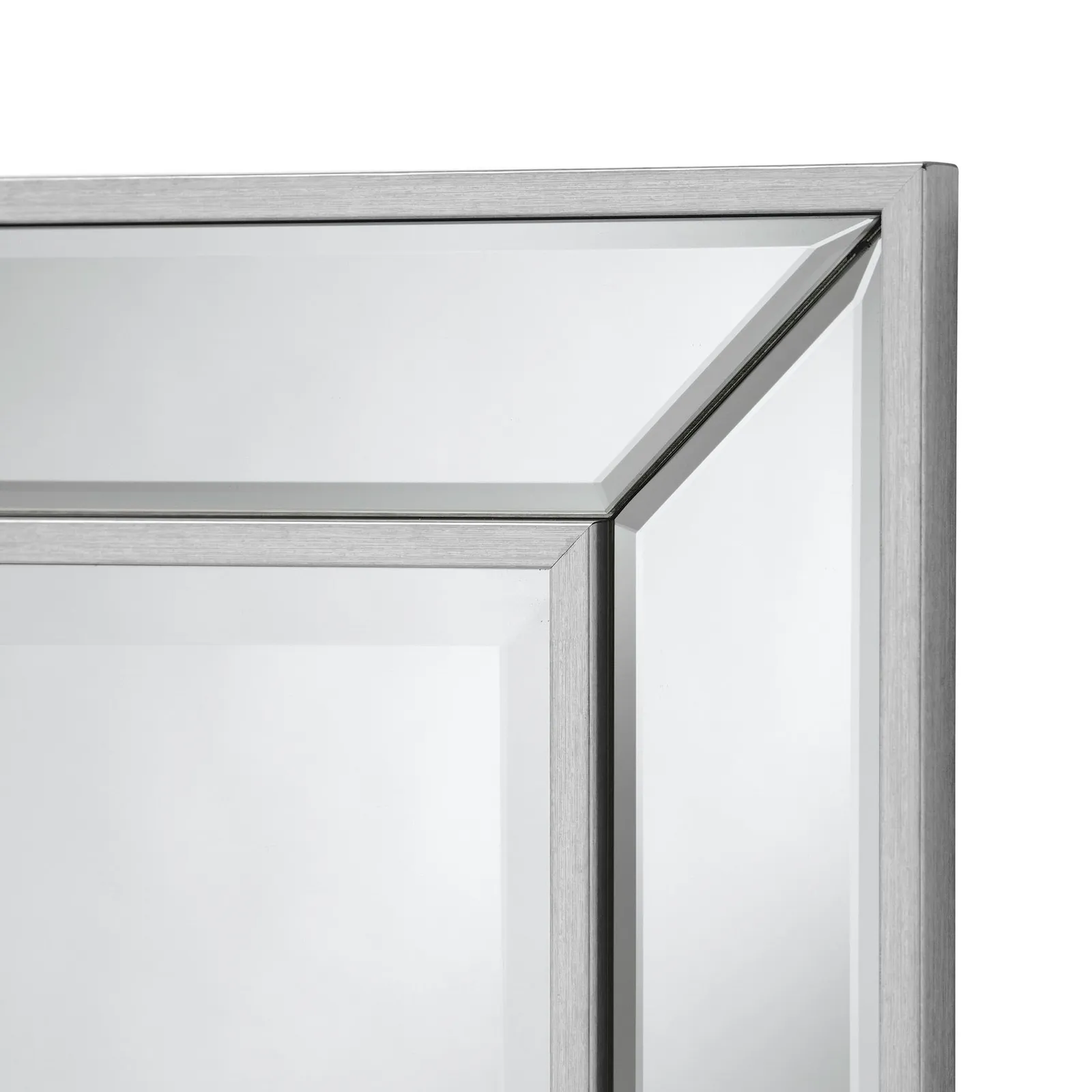 Yearn Mirrors Angled Wall Mirror Champagne 64.5x78cm in Metallic Silver 4