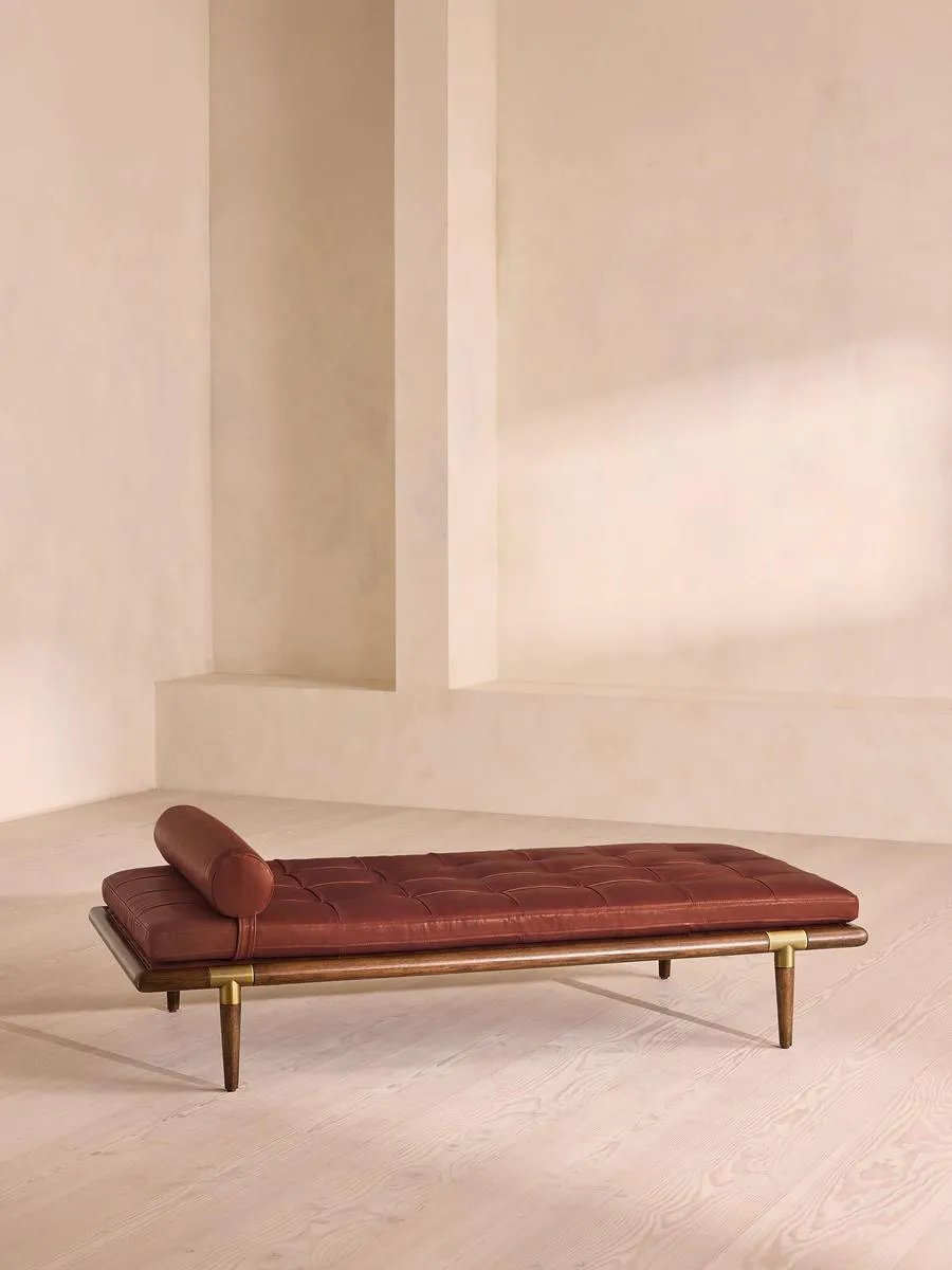 Theodore Daybed, Leather, Sangria