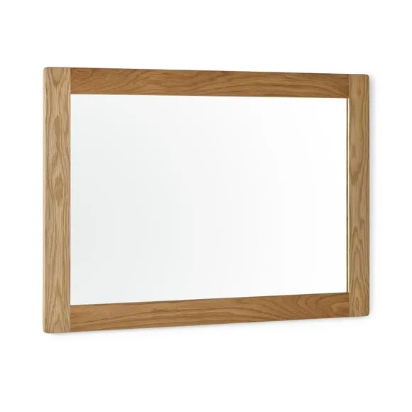 Mallory Oak Framed Rectangle Wall Mirror 3