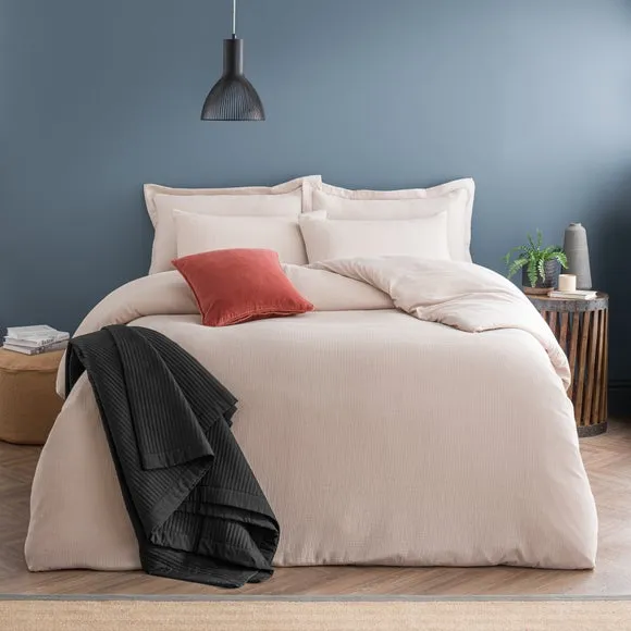 Alston Waffle Polycotton Duvet Cover and Pillowcase Set 5