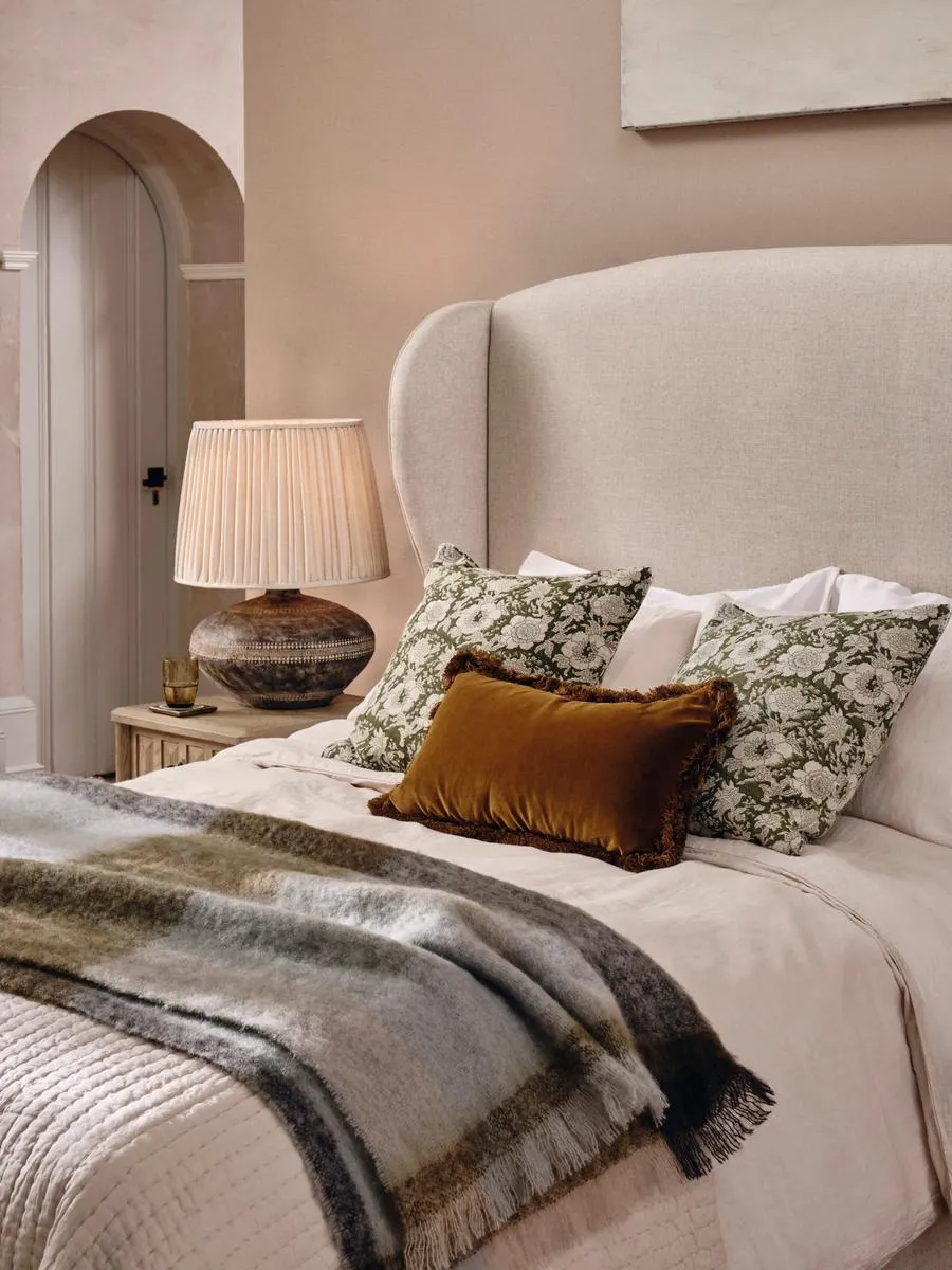 Curtis Mohair Check Throw, Multi