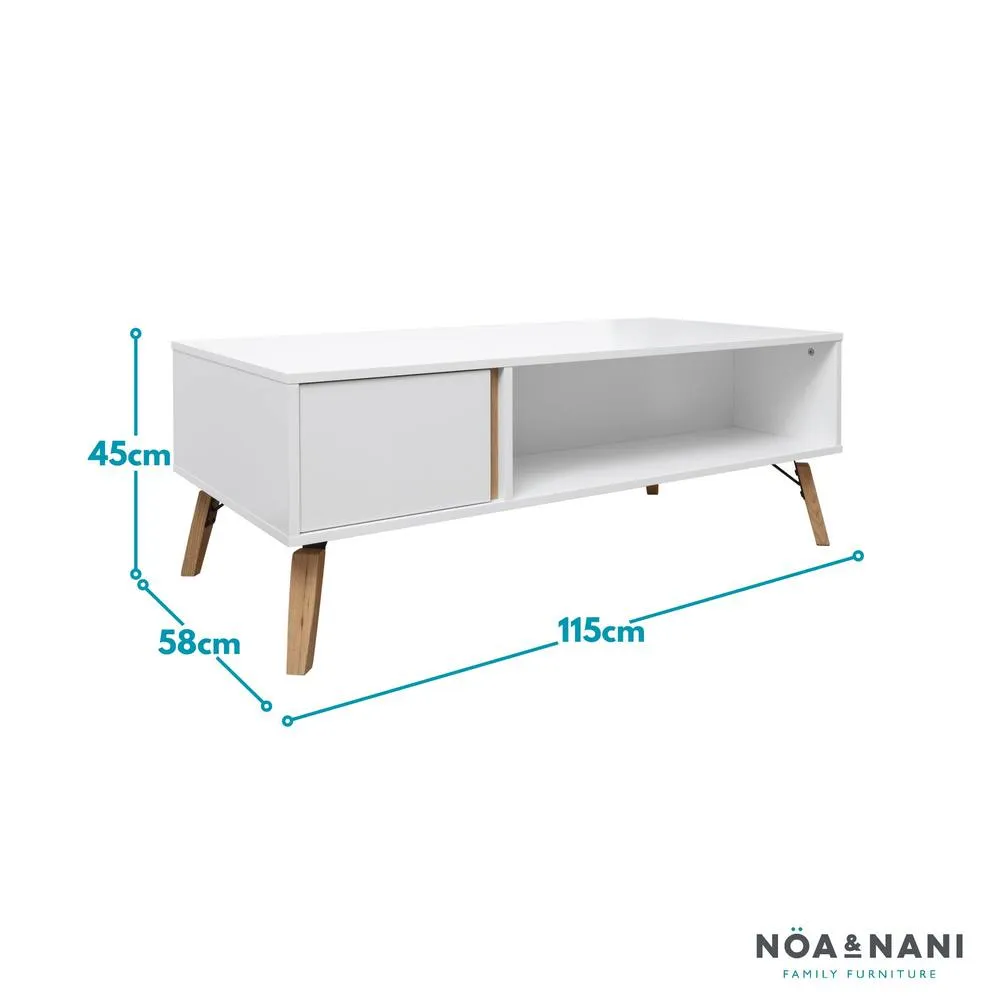 Nöa and Nani Otto Coffee Table with Storage in White 6