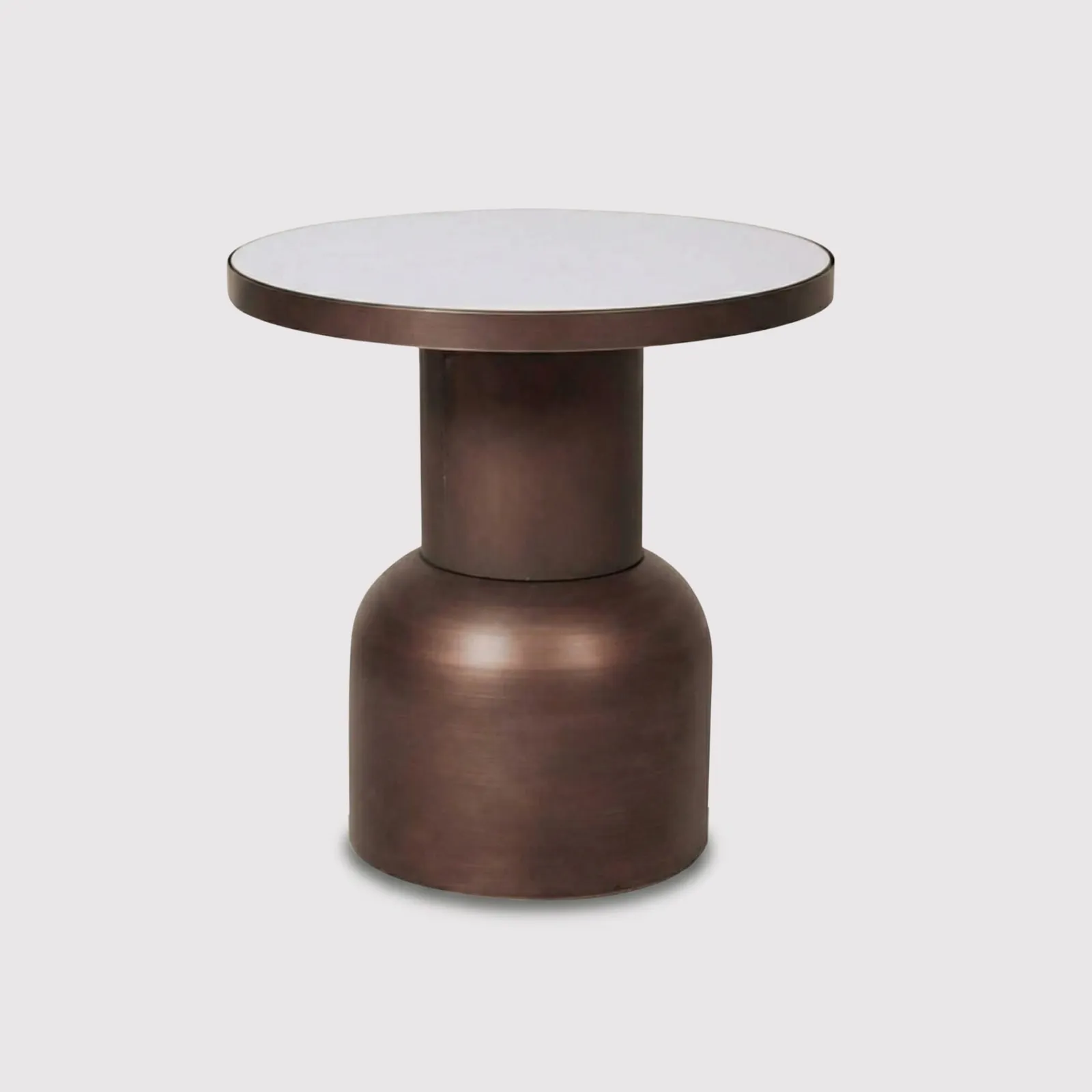 Large Burnished Met Side Table, Brown Metal | Barker & Stonehouse