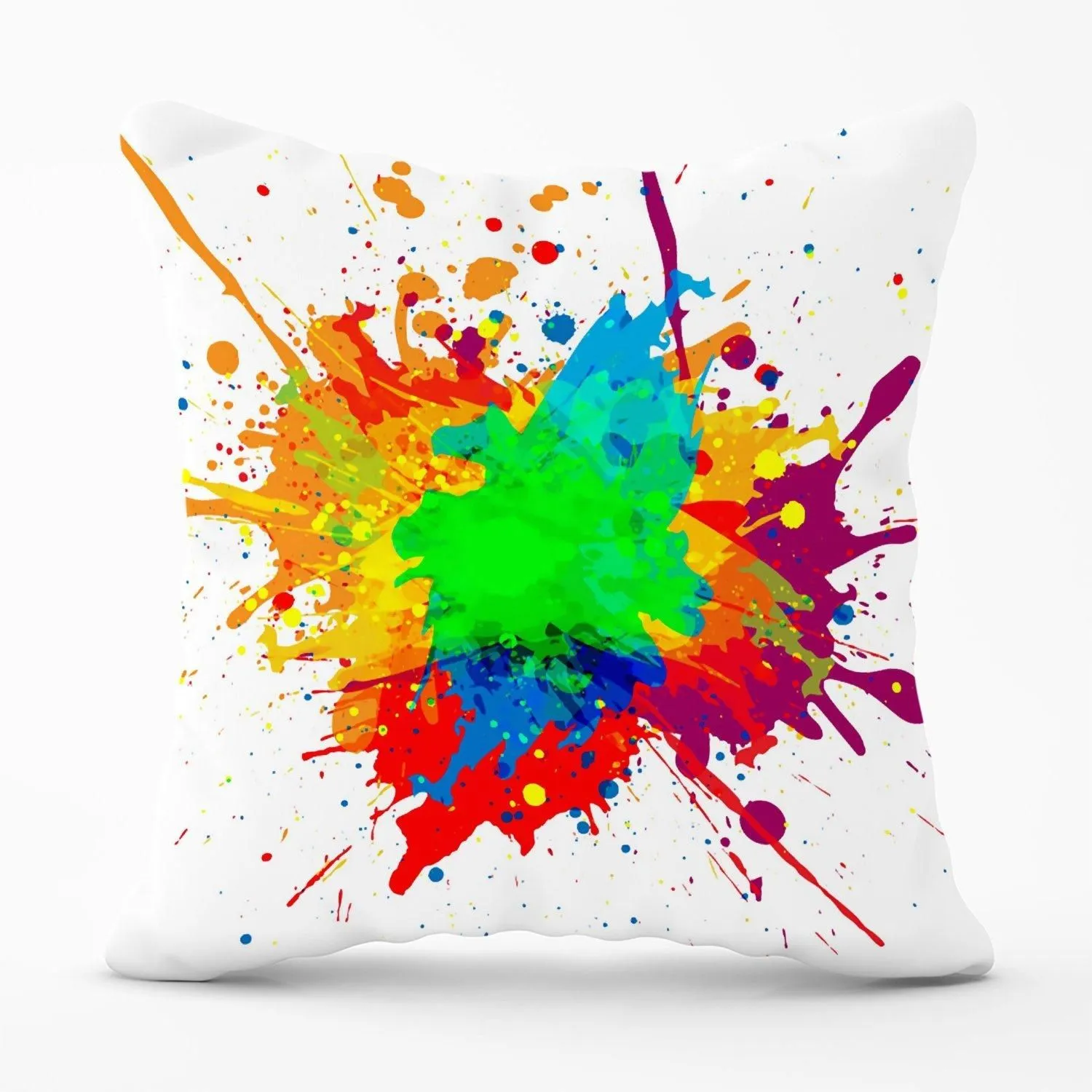 Warren Reed - Designer Paint Splash Outdoor Cushion in Green
