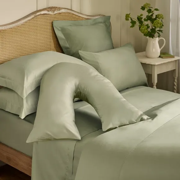 Dorma Luxe Egyptian Cotton Sateen V-Shaped Pillowcase 2