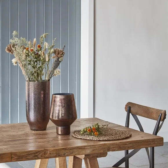 Opulent Tall Metallic Glass Vase 5