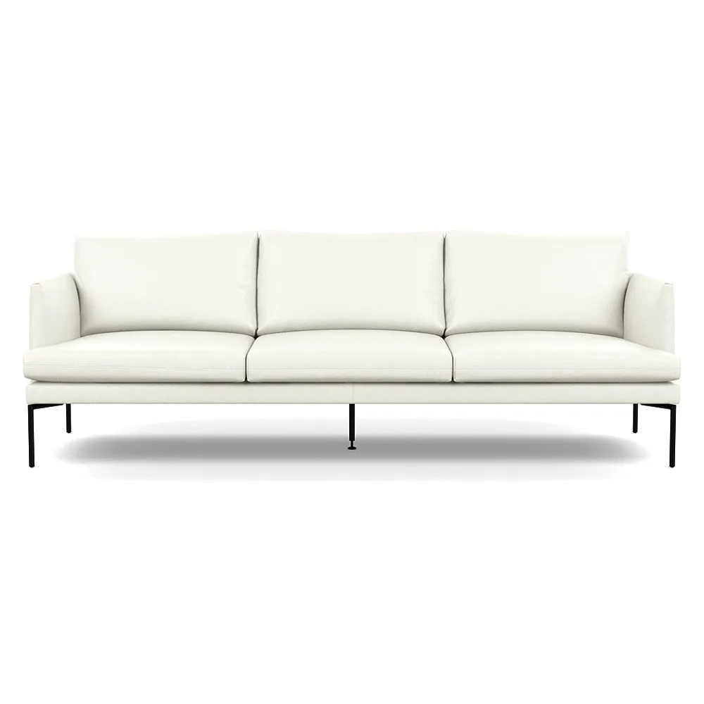 Heal's Matera 4 Seater Linea Leather Brown 680 Black Feet 1