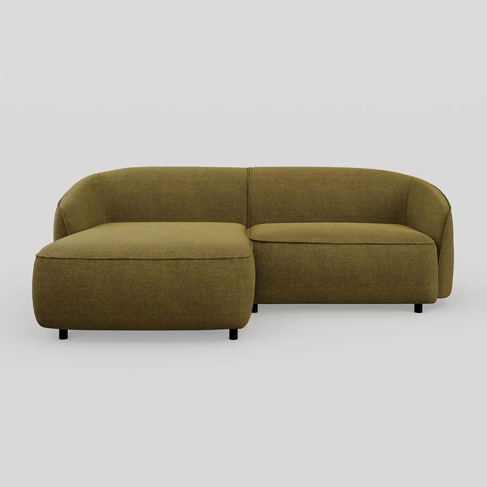 Heal's Aurelie Chaise Sofa LHF Smart Luxe Velvet Peridot 1