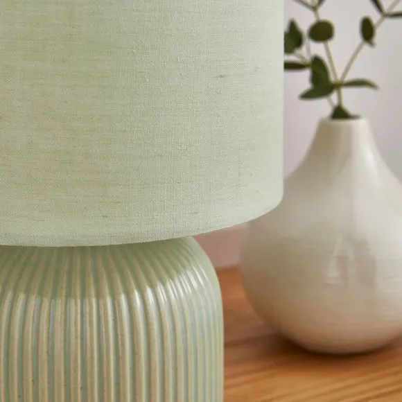 Hebe Ribbed Ceramic Table Lamp 3
