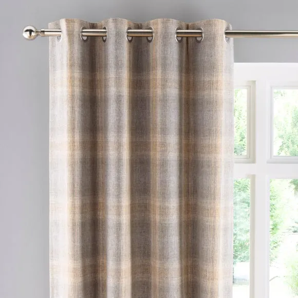 Pinfold Check Eyelet Curtains