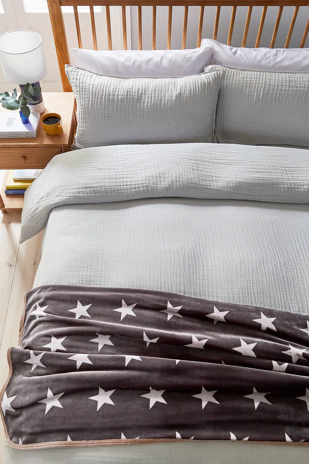 Helena Springfield 'Muslin' Cotton Duvet Cover Set in Silver 5