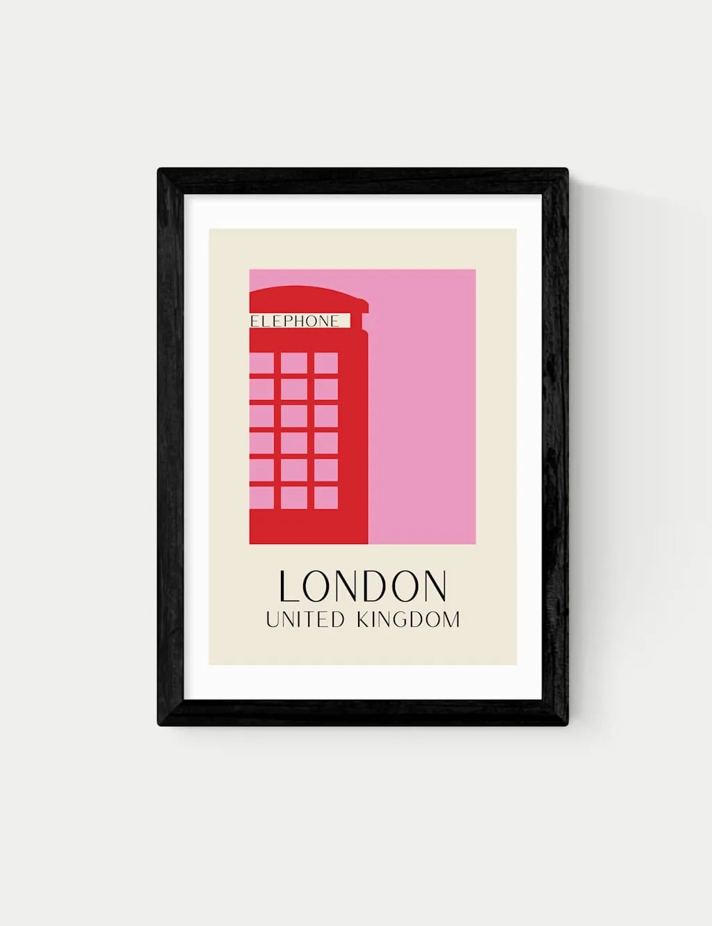 East End Prints London Framed Art Black