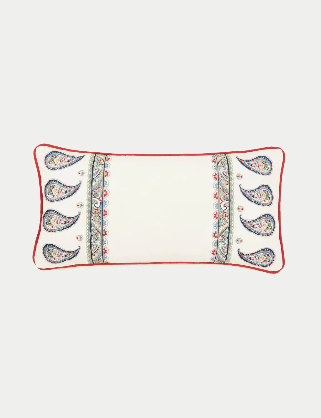 Joules Pure Cotton Tapestry Paisley Cushion Multi