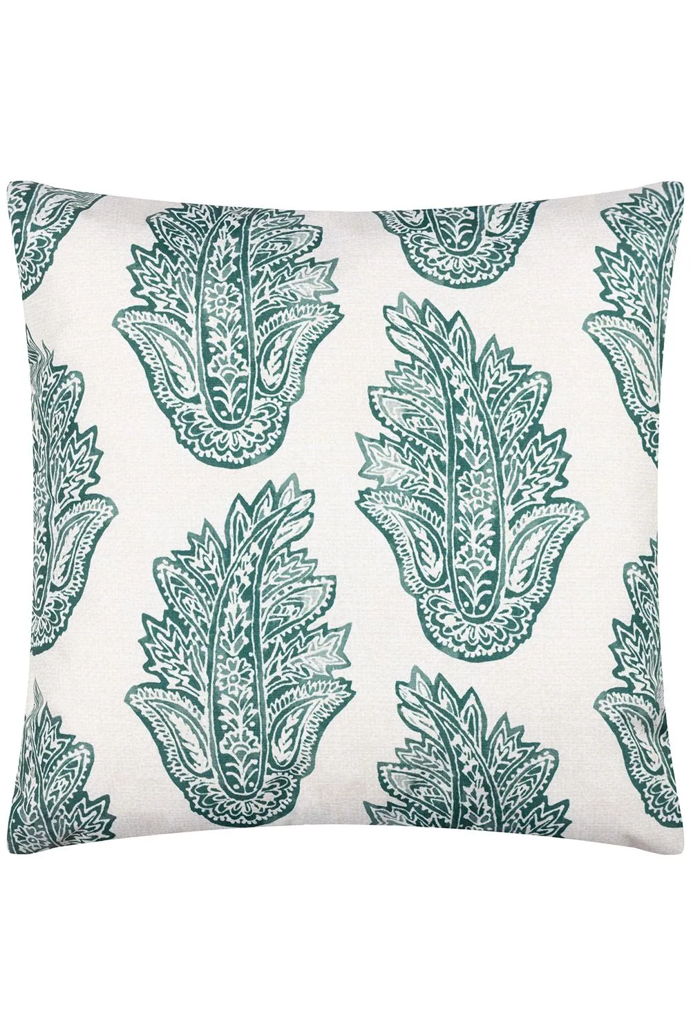 Paoletti Kalindi Paisley Water & UV Resistant Reversible Outdoor Cushion in Teal 2