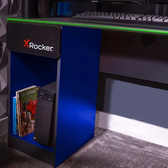 X Rocker Carbon Tek Gaming Desk with Wireless Charging and Neo Fibre LED 6